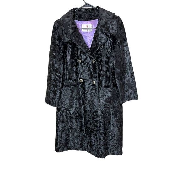 Vintage Rothschild 80s Velvet Double Breasted Coat‎ - Picture 1 of 10
